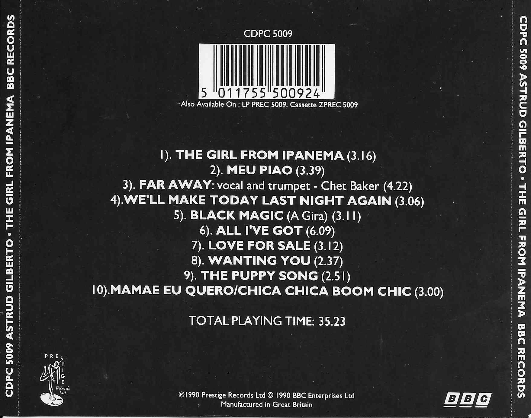 Back cover of CDPC 5009
